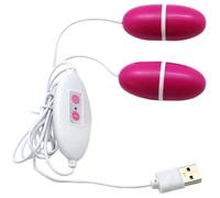 BeHorny Mega Power Oeuf Love Egg double Vibrant alimenté par USB à 12 vitesses, rose