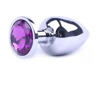 BeHorny Plug anal en acier bijou strass, grand, 10 x 3,8 cm