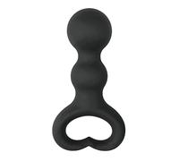BeHorny Plug anal en silicone avec perles anales et anneau pour une récupération facile