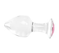 BeHorny Plug anal en verre avec pierre décorative Transparent