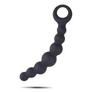 BeHorny Plug Anal Perles Anales, Silicone de Haute Qualité, Noir, 100 g
