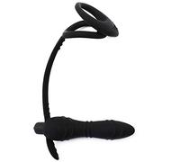 BeHorny Plug anal vibrant en silicone avec anneau pénien