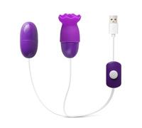 BeHorny Œuf vibrant avec lécheur de clitoris, jouet sexuel alimenté par USB