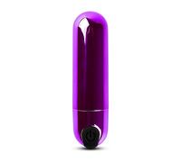 BeHorny Vibromasseur Bullet 10 modes, Mega Power, rechargeable, édition limitée, violet métallisé