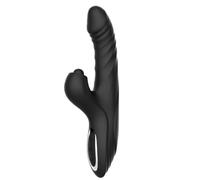 BeHorny Vibromasseur lapin en silicone, étanche et rechargeable, pulsation clitoridienne