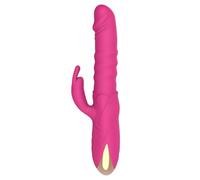 BeHorny Vibromasseur lapin en silicone, rechargeable et étanche, avec poussée et torsion, stimulateur de clitoris