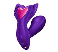 BeHorny Vibromasseur papillon Panty, stimulateur clitoridien et labial, contrôle par application, rechargeable