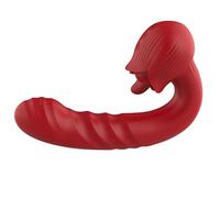 BeHorny Vibromasseur pour lécher le clitoris et pousser la langue, 10 modes