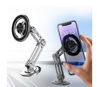 behound 2023 New Universal 360° Pro Window Car Phone Holder, Magnetic Car Mount Auto Retractable Phone Clamp (Silver)