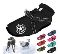 behound Pawbibi Sport - Waterproof Winter Jacket with Built-in Harness, Pawbibi Dog Warm Jacket with Harness, Fashion Sports Dog Coats for Small and Large Dogs Winter Waterproof (L,Black)