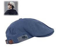 behound Retro Vintage Street Beret Cap, 2023 Trendy Men's Flat Adjustable Beret Hats, Newsboy Hats for Men (Blue,One Size)