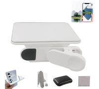 behound Smartphone Camera Mirror Reflection Clip Kit, Mobile Phone Reflection Camera Clip Selfie Reflector, Sky Mirror Camera Universal Phone Clip, Photography Accessories (White)