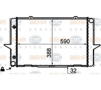 BEHR HELLA SERVICE 8MK 376 706-741 Radiateur, refroidissement du moteur