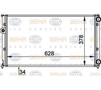 BEHR HELLA SERVICE 8MK 376 714-451 *** PREMIUM LINE *** Radiateur, refroidissement du moteur