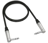 Behringer Instrument Patch Cable - 1/4 Inch TRS Male to 1/4 Inch TRS Male - 0.90 m / 3 ft - Right Angled - Gold Performance - GIC-90 4SR