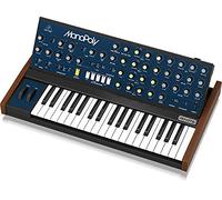 Behringer MONOPOLY Synthétiseur polyphonique analogique 4 voix avec 37 touches pleine taille, 4 VCO, VCF, 2 LFO, 2 enveloppes, synchronisation et modulation croisée et arpégiateur