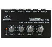 BEHRINGER MX400 Micro MIX Ultra Low-Noise Line Mixer 4 canaux avec adaptateur...
