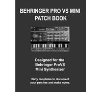 Behringer ProVS Mini Blank Patch Sheets Notebook: 60 Full-page Templates - 8.5x11" Edition