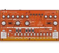 Behringer TD-3-TG Synthétiseur de ligne de basse analogique avec VCO, VCF, séquenceur 16 pas, effets de distorsion et chaîne poly 16 voix, compatible PC et Mac