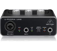 Behringer UM2 Interface Audio Numérique USB 2 Entrées et 2 Sorties Audiophile avec Préampli Micro Conçu par Xenyx