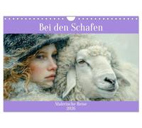 Bei den Schafen - Calendrier mural 2026 format A4 paysage - Voyage pittoresque - Calendrier mensuel CALVENDO