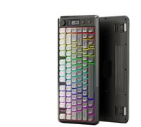 BEIBEINOYA Clavier de Jeu sans Fil avec écran d'affichage M75, Bluetooth, Double Mode, PBT, Capuchon à Bille dégradé(Moonlit Night)