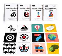 Beiens Carte Flash pour Bébé à Contraste Élevé, Jouet Bébé pour 0 3 6 9 12 36 Mois, 80 Pcs Carte d'activité d'apprentissage Visuel Colorée, Noir, Blanc, Cadeau de Jouets pour Nouveau-nés& Tout-PE