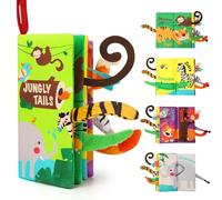 beiens Livre Bebe 0-3 Mois,Livre Tissu Bébé Eveil,Jouet Bebe 0 3 6 Mois,Livres d'éveil Jeux Eveil Bebe 0-3 Mois,Livre Sensoriel Doux Froissé avec des Animaux Cadeau Naissance