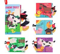 beiens Livre Tissu Bébé Eveil, Livres Bebe 0 à 3 Ans Sonore Toucher, Mon Petit Livre D'activités Interactif, Jouet Educatif Enfant Idée Cadeau Dès la Naissance, Livre Doux Froissé avec des Animaux