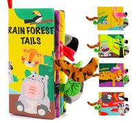 beiens Livres sensoriels pour bébés, Livres sensoriels Toucher et Toucher en Tissu froissé pour bébés, Essentiels pour Nouveau-né, siège de Voiture, Poussette, Jouets en Peluche Cadeaux pour garçons