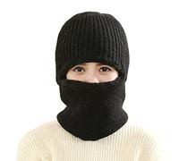 Beiersi Balaclava Chapeau Balaclava Pleine Couverture Masque Bonnet Temps Froid Ski Outdoor Moto Montagne Camping Randonnée (Noir)