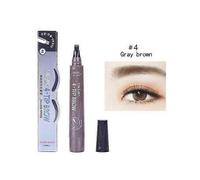 (Beige)1pc 5colors Liquid Eyebrow Pen Four-claw Eyebrow Tattoo Tint Waterproof Eyebrow Pencil Brown