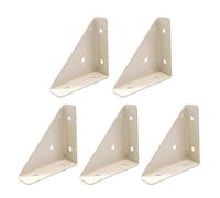 (Beige) 5 Pièces Supports D'équerre D'angle Antirouille Résistant À La Corrosion Installation Simple Gousset Triangulaire À 90 Degrés Fixations D'équerre D'angle