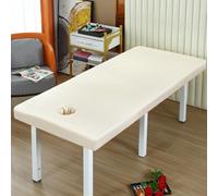 Beige,70x190cm/2.2x6.2ft,Massage Draps De Lit De Massage Draps Avec Trou De Visage,Complet Couvercle De Lavable Massage Tobe Ajusté Couvercle De Lit De Salon De Beauté