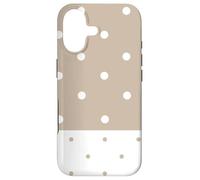 Beige and White Polka Dots Classic Polkadots Aesthetic Coque pour iPhone 17