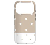 Beige and White Polka Dots Classic Polkadots Aesthetic Coque pour iPhone 17 Pro