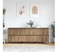 Beige Buffets - Vitrine bahut - armoire console Pour cuisine 3 pcs chêne artisanal 180 x 35 x 70cm 9336658