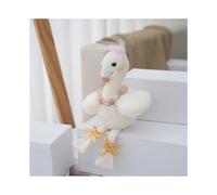 (Beige) Bunny Flamingo Adorable porte-clés en peluche jouet moelleux doux pour sacs et clés