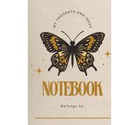 Beige Butterfly Composition Notebook: Elegant Journal for Women, Writers, or Nature Lovers (150 Pages)