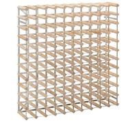 Beige Casier à bouteilles - CLARENCE - Étagère à Vin - 120 bouteilles Pinède solide LV64