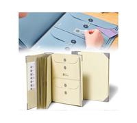 (Beige)Document Organizer Folio, In Case I Go Missing Binder, 2024 Important Document Binder, Pocket Organ Storage Binder