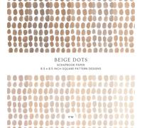 Beige Dots Scrapbook Paper, 8.5 x 8.5 Inch Square Pattern Designs: Modern Watercolor Dot Sheets in Neutral Brown, Tan, and Taupe for Scrapbooking, Junk Journals, Card Making & Paper Crafts
