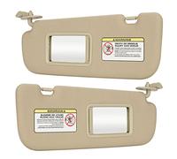 Beige Driver Left + Passenger Right Side Sun Visière Remplacement Compatible avec 2011 2012 2013 2014 2015 Hyundai Elantra Replace 852103X000TX 852203X000TX