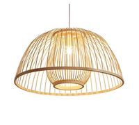Beige Handmade Shades Dining Table Lamp Dome Basket Hanging Lighting Industrial Chandelier Lights for Living Room,Kitchen Island (15.7"x9")-1 Pack(45cm*25cm)