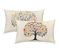 Beige Housse Coussin 50x80 Housse de Coussin Simplicité Motif Conception Double Face Impression Imperméable Velour Taie Oreiller avec Fermeture Eclair Caché pour Decoration Salon Chambre, Model654
