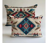 Beige Housse Coussin Exterieur Résistant à L'eau 50x60cm Maroc Exterieur Résistant à L'eau Lot de 2 en Lin Canapé Taie D'oreiller Décoratif Taie Salon Jardin Maison L'été Décoration Cadeaux LK-942