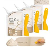 Beige Marble Tile Grout Repair Paste| Crack & Gap Filler100g (3Pcs) | Ceramic Tile Repair Kit for Marble & Ceramic Tile in Bathrooms Kitchens
