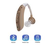 Beige - prothèse auditive Bluetooth Rechargeable, amplificateur sonore personnel de haute qualité, pour les soins des oreilles des sourds, bleu et Beige