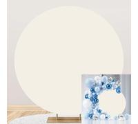 Beige Rond Toile De Fond Solide Beige Cercle Fond Couverture 200 Cm Fête D'anniversaire Décor Photographie Fond Pour Bébé Douche Nuptiale Baptême Gâteau Table Bannière Photomaton Accessoires