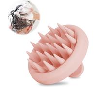 Beige Scalp Massage Brush,Silicone Massager For Shampoo,Cleansing,Exfoliating And Stimulating Hair Growth